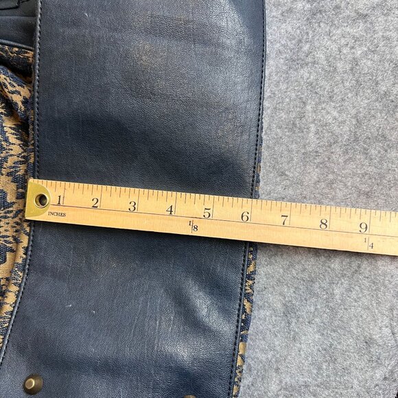 Nine West VTG America Bag Karen Elson Brocade Navy Gold Tapestry Purse Goth Boho - Picture 12 of 15